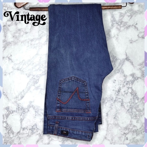 UK Vigoss British Y2K Raw Hem Rare Medium Wash Denim Jeans Women’s 7 / 8 - Picture 13 of 13